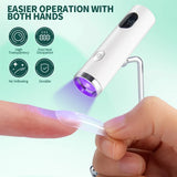 Portable UV Nail Lamp with Stand - Rechargeable Mini Gel Polish Dryer for Fast Curing