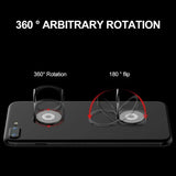Soporte y soporte para teléfono con anillo de metal giratorio de 360° ultrafino