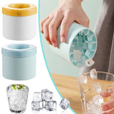 Silicone Ice Cube Mold – Compact Round Ice Bucket for Fast-Freezing Mini Cubes