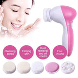 5-in-1 Electric Facial Cleansing Brush with Vibration Massage & Blackhead Removal