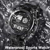 Men's Digital Sports Watch with Luminous Display, Waterproof & Shock Resistant