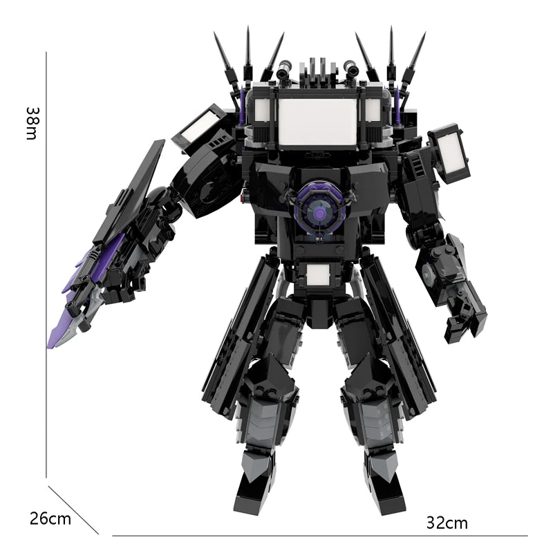835-Piece Skibidi Toilet Titan TV Man Building Blocks Set – Compatible DIY Brick Toy for Boys