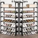 5-Tier Metal Shoe Rack Organizer – Space-Saving Shoe Storage for Closet and Entryway