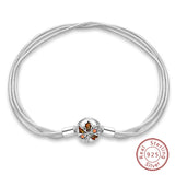 925 Sterling Silver Charm Bracelet for Women – Heart, Star, Moon & More