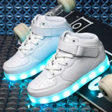 LED Light Up Sneakers – Glow in the Dark Shoes for Kids & Adults (Unisex, Rechargeable)