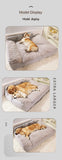 Waterproof L-Shaped Foam Dog Bed – Spacious & Machine Washable for Large Dogs