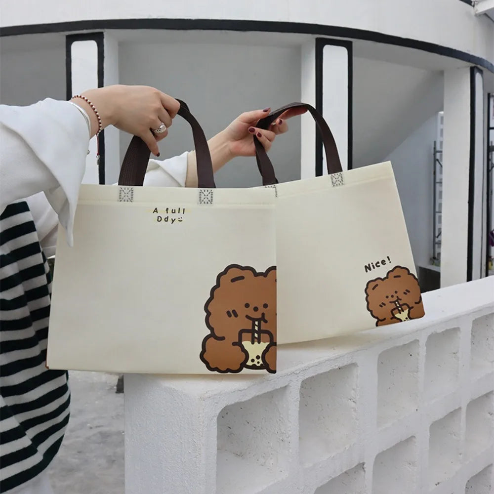 Women’s Non-Woven Fabric Tote Bag – Lightweight Handbag for Daily Use & Gifting