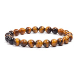 Natural Stone Beaded Bracelet with Elastic Rope for Men & Women
