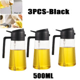 Oil Spray Bottle for Cooking – Refillable Olive Oil Dispenser for BBQ, Baking & Kitchen Use (200ml–500ml)