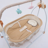 Electric Baby Cradle Swing with Remote Control, Adjustable Timer & Mosquito Net – Portable Infant Rocker for Home and Travel