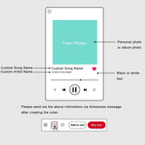 Custom Spotify Song Keychain – Personalized Acrylic Music Plaque with Photo and Album Cover Design