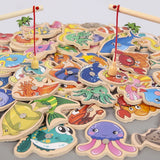 Montessori Magnetic Wooden Fishing Toy – Educational Marine Life Game for Kids