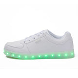 Light-Up Sequin Casual Shoes for Adults – Breathable Lace-Up Sneakers