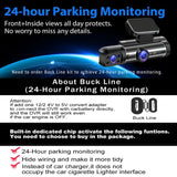 1080P Dual Lens Car Dash Cam with Night Vision & G-Sensor
