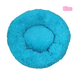 Plush Donut Cat Bed - Super Soft Washable Pet Nest (5 Sizes, 20 Colors)