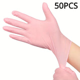 Guantes de nitrilo desechables de color rosa claro: impermeables, antiestáticos y duraderos para la cocina y la preparación de alimentos