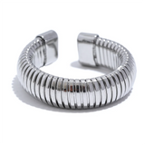 Minimalist 18K Gold Plated Stainless Steel Open Ring – Elegant & Timeless Jewelry