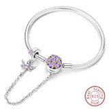 925 Sterling Silver Charm Bracelet for Women – Heart, Star, Moon & More
