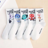 Women's Cartoon Ankle Socks – Soft Breathable Cotton Blend, 5/10 Pair Set for Casual Wear