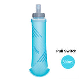 Botella de agua plegable Soft Flask de 250 ml/500 ml, paquete de hidratación sin BPA para correr, hacer senderismo y andar en bicicleta