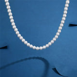 Artificial White Pearl Necklace – Stylish Choker for Men & Women