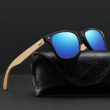 Fashion Bamboo Wood Vintage Oval Sunglasses - UV400 Protection for Outdoor Adventures