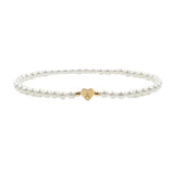 Personalized Pearl Initial Bracelet – Elegant A-Z Letter Charm Jewelry for Women & Men