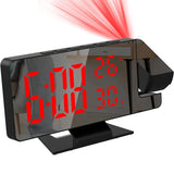 LED Digital Projection Alarm Clock with Time and Temperature Display