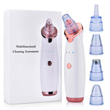 Rechargeable Blackhead Remover Vacuum with 5 Suction Heads & Adjustable Power Levels