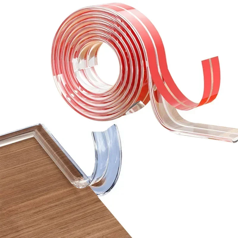 Protector de borde de seguridad para bebés de PVC transparente: protección antigolpes para muebles con cinta de doble cara