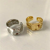 Stackable Ripple Wave Rings for Women – Adjustable Stainless Steel 18K Gold & Silver Plated Minimalist Jewelry