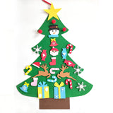 Árbol de Navidad de fieltro para hacer uno mismo con luces LED y 32 adornos: actividad divertida para las fiestas para niños