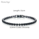 Unisex Geometric Charm Bracelet with AAA+ Cubic Zirconia