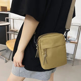 Messenger Sling Bags for Men Casual Canvas Small Zipper Crossbody Pouch Simple Small Crossbody Shoulder Bag Men Bag Bolso Hombre