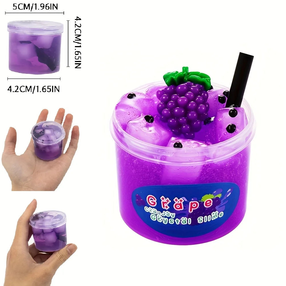 Clear Jelly Cube Crunchy Slime Kit – Soft, Stretchy & Watermelon Scented