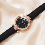 5-Piece Luxury Watch Set for Women - Rhinestone Quartz Watch & Jewelry Gift Set