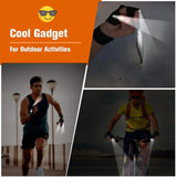 Guantes con linterna LED de medio dedo: resistentes al agua y duraderos para actividades al aire libre y nocturnas