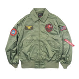 Men’s Lightweight Flight Bomber Jacket – Water-Repellent Military Style for Spring & Fall