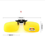4-Color Polarized Clip-On Sunglasses – Flip-Up UV380 Lenses for Driving & Fishing