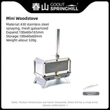 Portable Stainless Steel Mini Firewood Stove for Camping and Aromatherapy