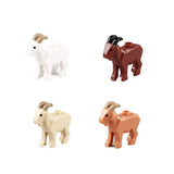 Animal Building Block Set - Farm & Zoo Collection with Goose, Pig, Shark & More
