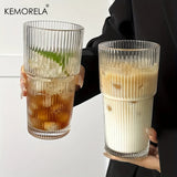 Taza de café de vidrio transparente de 600 ml con tapa y pajita: taza para café helado, té y jugo