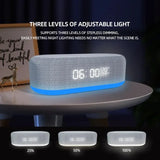 Bluetooth Speaker with Wireless Charger, LED Alarm Clock & Fast Charging Dock Station