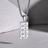 Stainless Steel Military Dog Tag Necklace for Men – Black & Silver with Box Chain
