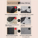 Shock-Absorbing Yoga Mat with Knee Pad for Core Workouts & Home Fitness