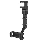 Soporte para teléfono con espejo retrovisor giratorio de 360°: soporte universal para teléfono en el automóvil para GPS y conducción con manos libres