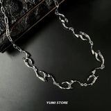 Irregular Titanium Steel Necklace – Luxury Hip Hop Chain for Men & Women