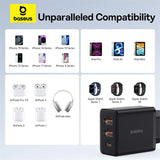 30W Fast Travel Charger – Dual USB & Type-C Power Adapter for iPhone, Samsung & More