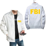 FBI Shield Bomber Jacket – Men's Casual Pilot Coat with Zipper