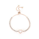 Pulsera de cadena de eslabones de cobre con diseño geométrico vintage para mujer: accesorio de moda elegante y moderno